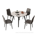 Extendable Solid Wood Rock Top Dining Room Table